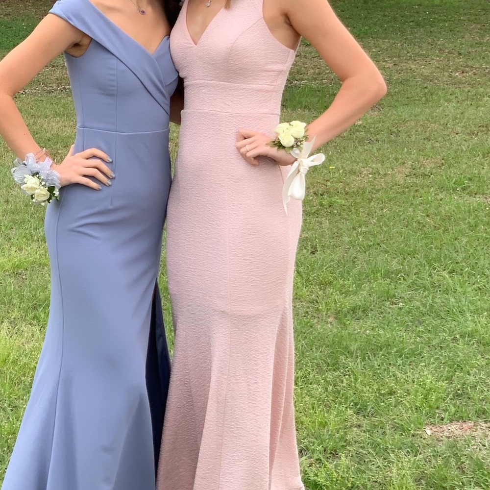 along sparkly pink prom dress!
